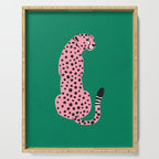 The Stare: Pink Cheetah Edition Serving Tray Gallery Image 1