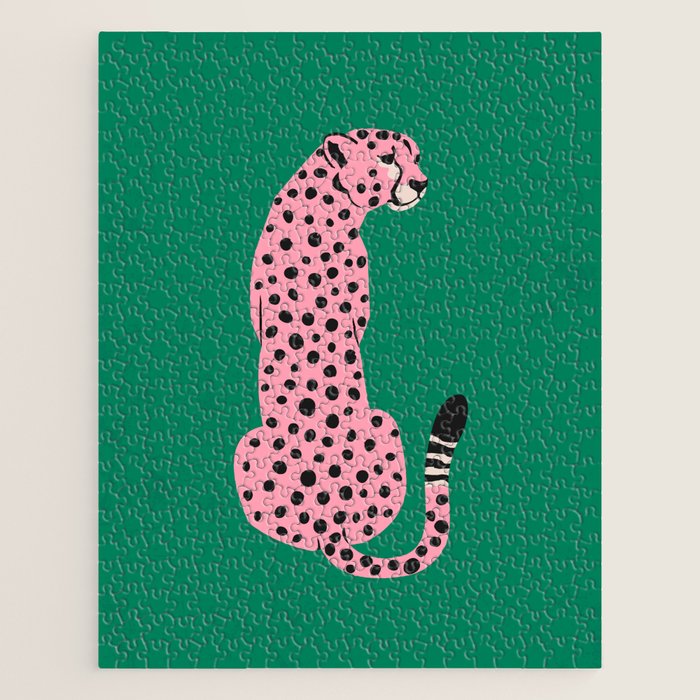 The Stare: Pink Cheetah Edition Jigsaw Puzzle Gallery Image 1