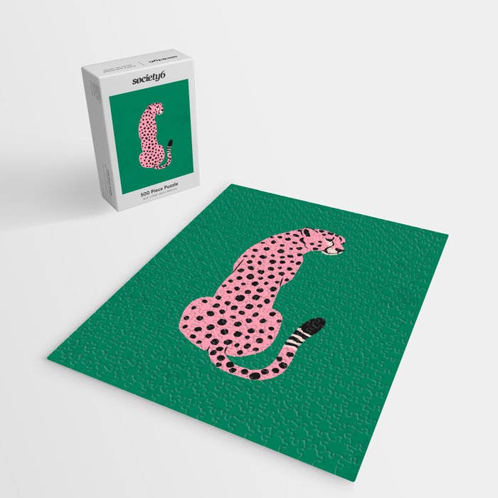 The Stare: Pink Cheetah Edition Jigsaw Puzzle Gallery Image 2