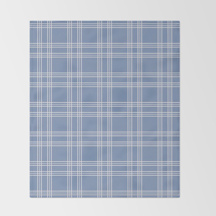 Blue Gingham Throw Blanket Gallery Image 2