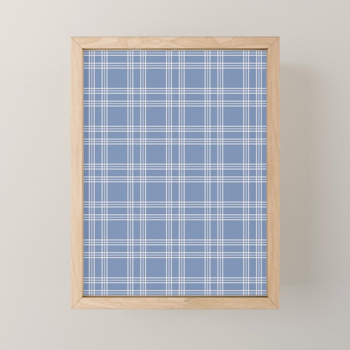 Blue Gingham Mini Art Print Gallery Image 1