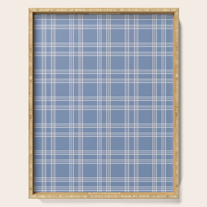 Blue Gingham Serving Tray Gallery Image 1