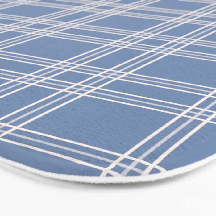 Blue Gingham Bath Mat Gallery Image 3