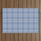 Blue Gingham Outdoor Rug Gallery Image 1