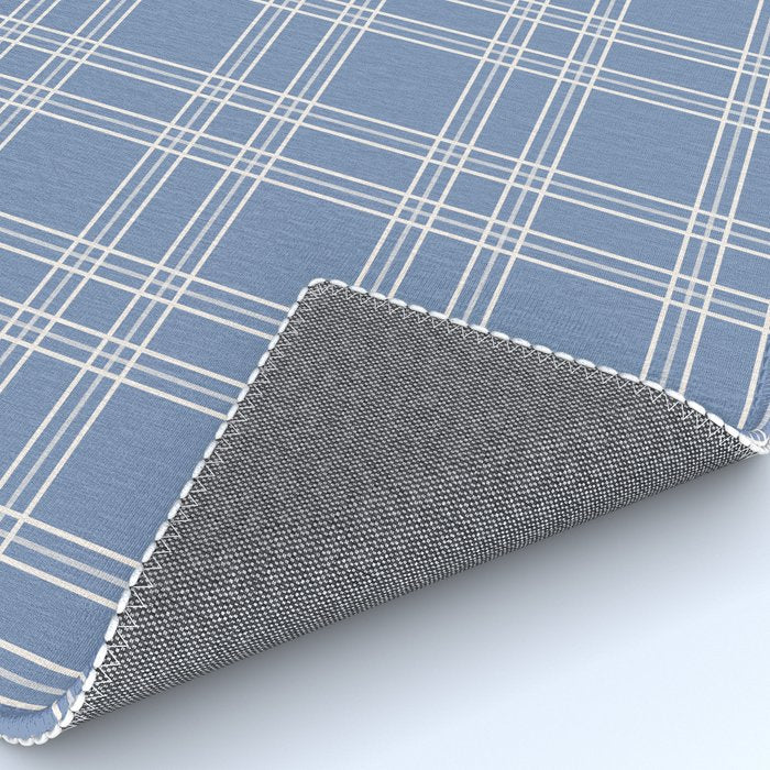 Blue Gingham Rug Gallery Image 4