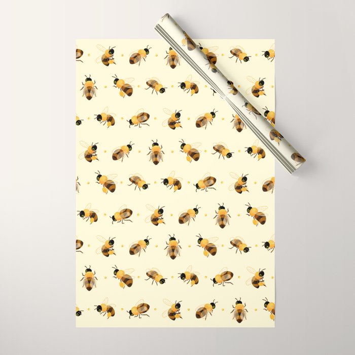 Honey bees Wrapping Paper Gallery Image 1