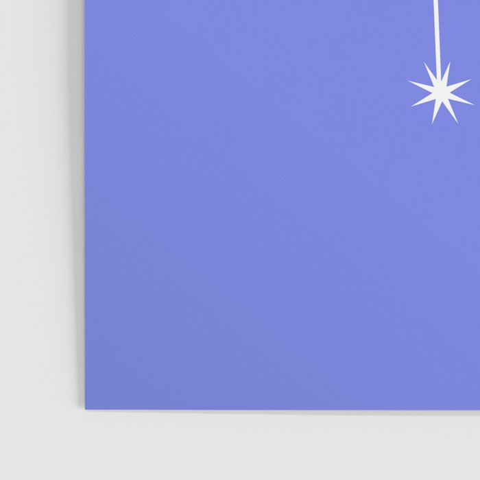 Gemini Zodiac Star Constellation Line Art Periwinkle Purple Poster Gallery Image 3