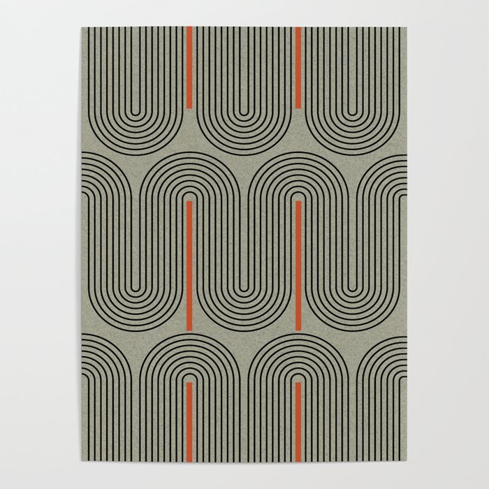Retro Pattern Lines Poster Gallery Image 4