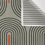 Retro Pattern Lines Wall Tapestry Gallery Image 3