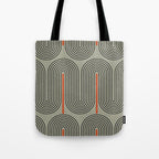 Retro Pattern Lines Tote Bag Gallery Image 1