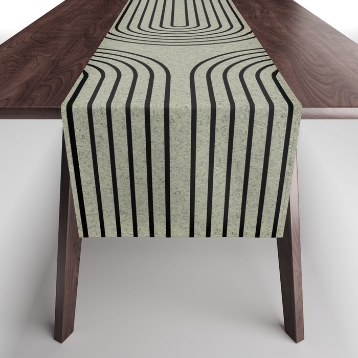 Retro Pattern Lines Table Runner Gallery Image 1