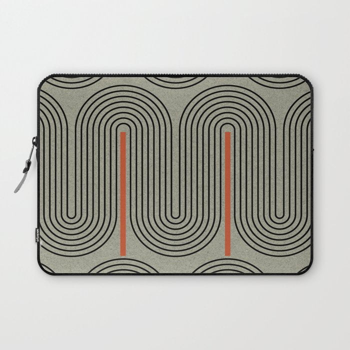 Retro Pattern Lines Laptop Sleeve Gallery Image 1