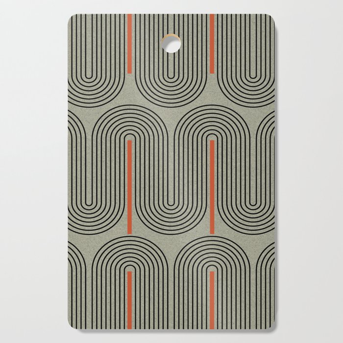 Retro Pattern Lines Cutting Board Gallery Image 1