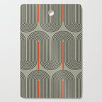 Retro Pattern Lines Cutting Board Gallery Image 1