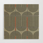 Retro Pattern Lines Wood Wall Art Gallery Image 1