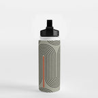 Retro Pattern Lines Water Bottle Gallery Image 2