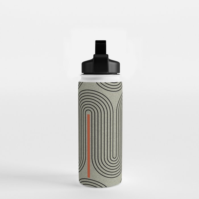 Retro Pattern Lines Water Bottle Gallery Image 2