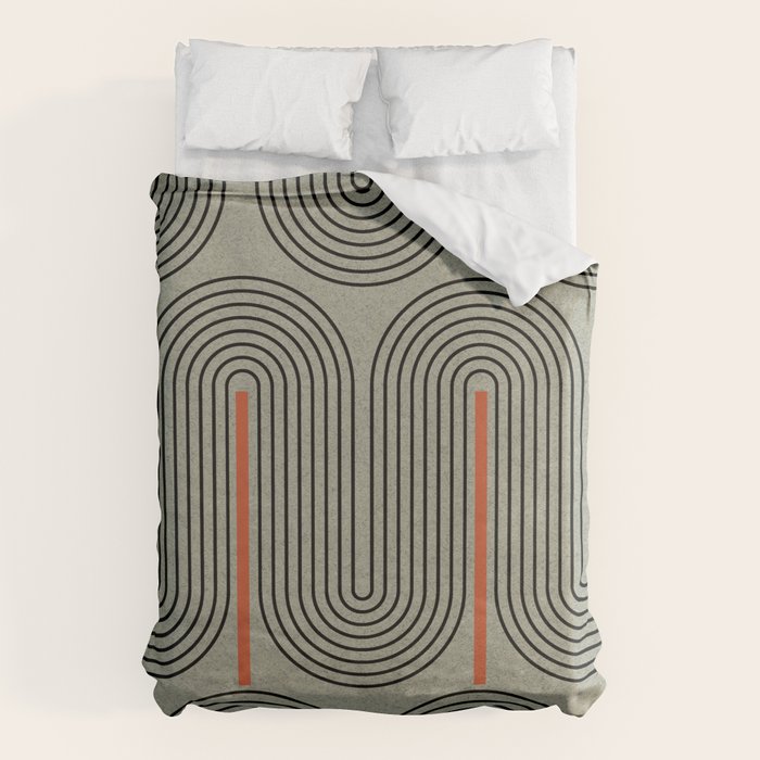Retro Pattern Lines Duvet Cover Gallery Image 1