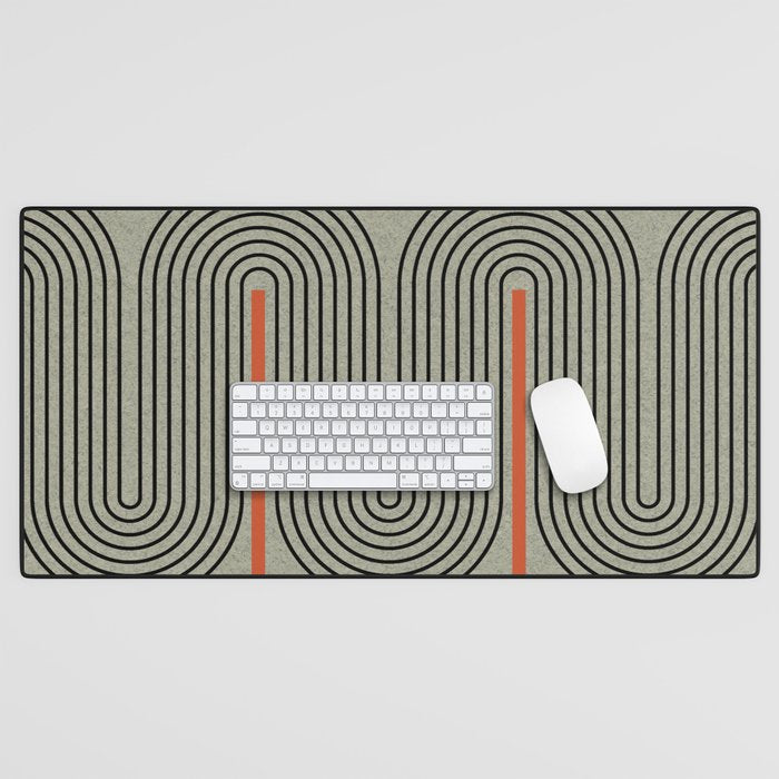 Retro Pattern Lines Desk Mat Gallery Image 1