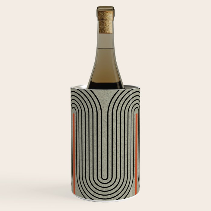 Retro Pattern Lines Wine Chiller Gallery Image 1
