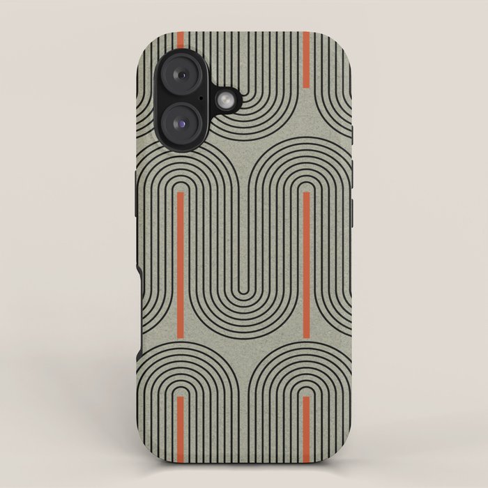 Retro Pattern Lines iPhone Case Gallery Image 1