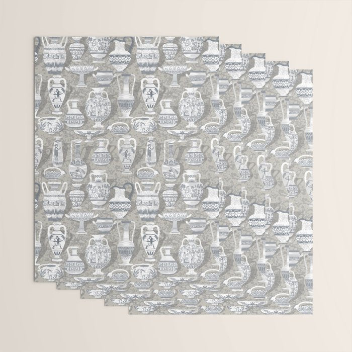 Antique pottery neutral Wrapping Paper Gallery Image 3