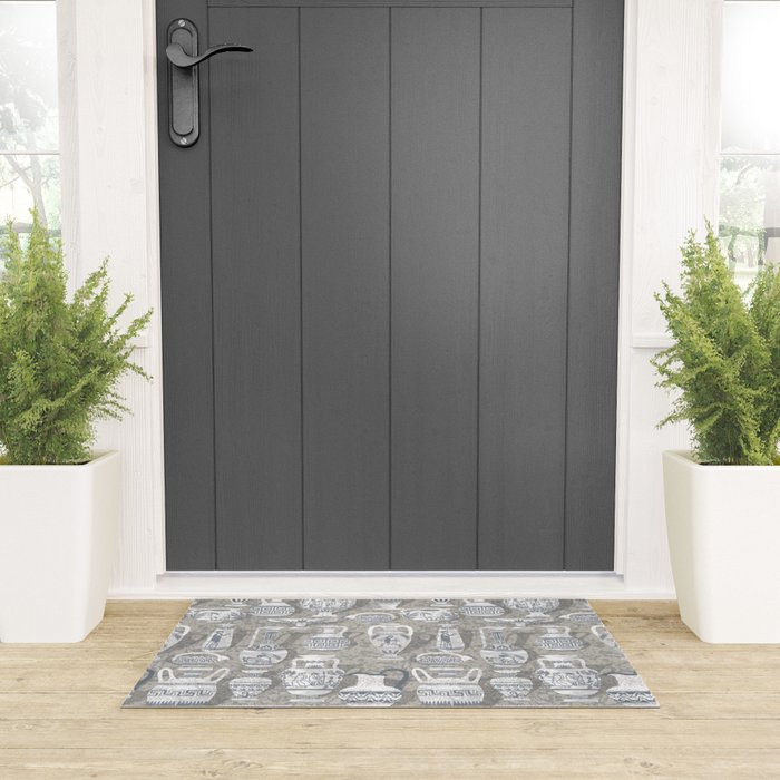 Antique pottery neutral Welcome Mat Gallery Image 3