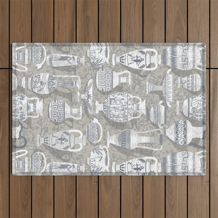 Antique pottery neutral Outdoor Rug Gallery Image 1
