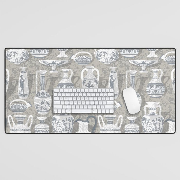 Antique pottery neutral Desk Mat Gallery Image 1