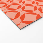 Geometric Leaves  Pink and Red Welcome Mat Gallery Image 2