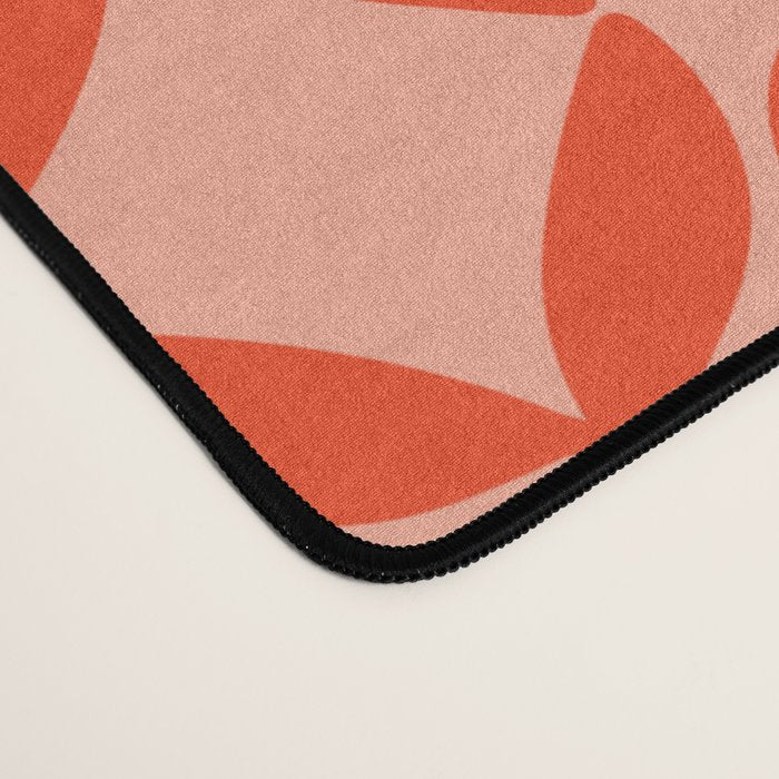 Geometric Leaves  Pink and Red Desk Mat Gallery Image 4