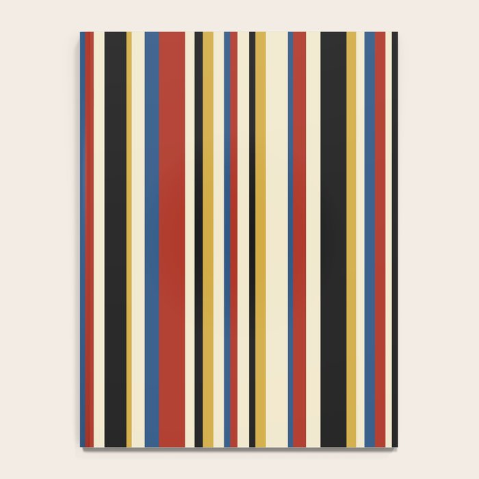 Classic Stripes IX - Bauhaus Palette Notebook Gallery Image 4