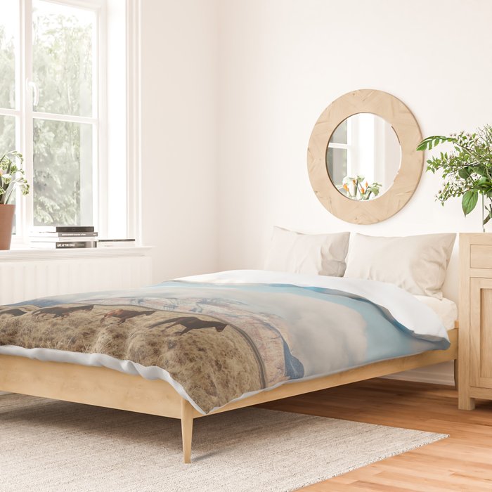 Running Reservation Horses Duvet Cover Gallery Image 2