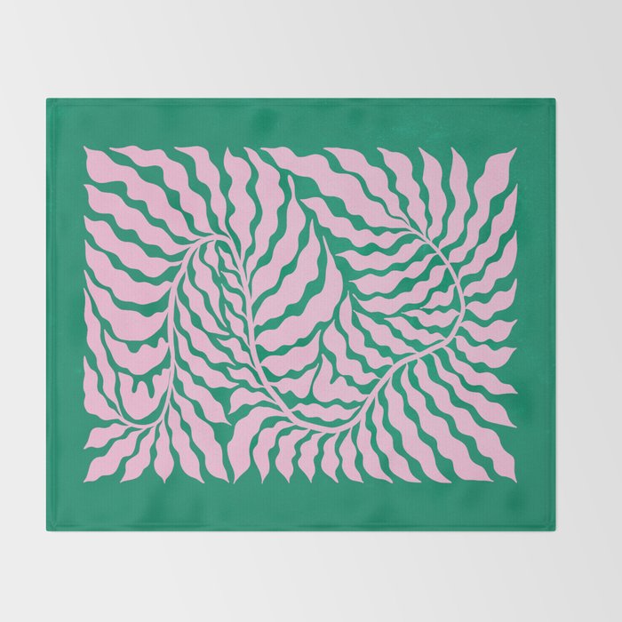 Sage & Chantilly Fern: Ferns 01 Throw Blanket Gallery Image 2