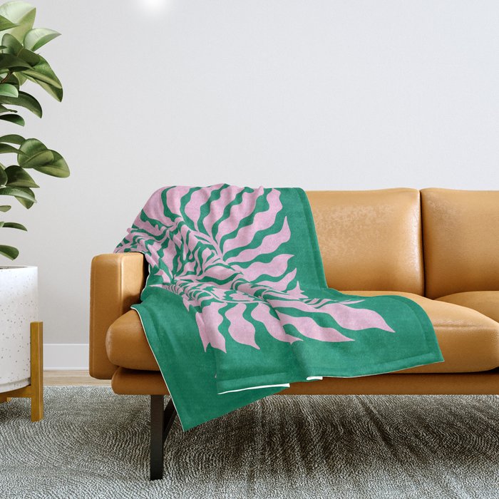 Sage & Chantilly Fern: Ferns 01 Throw Blanket Gallery Image 1