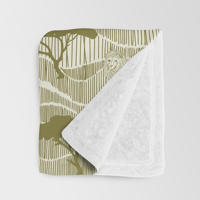Wildlife Safari Savannah moss Throw Blanket Gallery Image 3