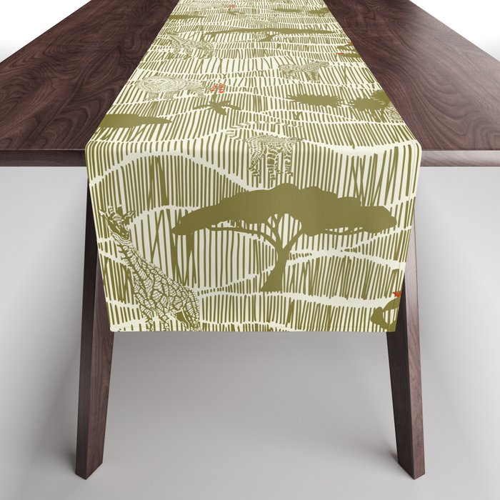 Wildlife Safari Savannah moss Table Runner Gallery Image 1