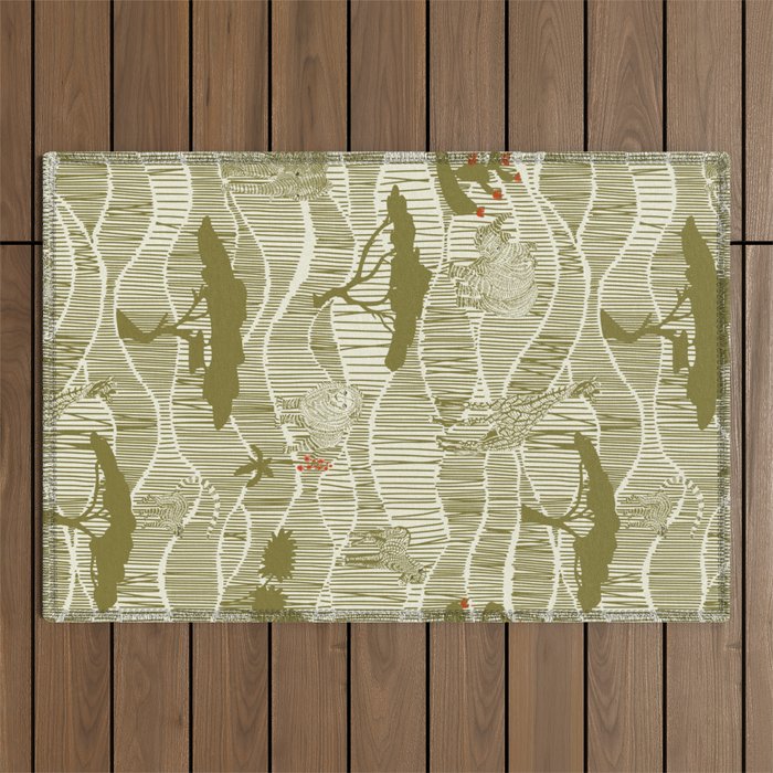 Wildlife Safari Savannah moss Outdoor Rug Gallery Image 1