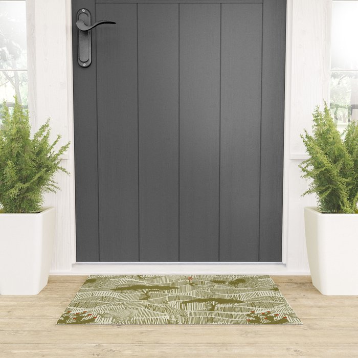 Wildlife Safari Savannah moss Welcome Mat Gallery Image 3