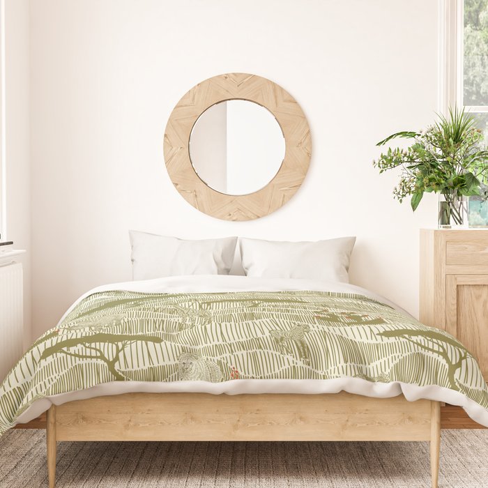 Wildlife Safari Savannah moss Duvet Cover Gallery Image 3