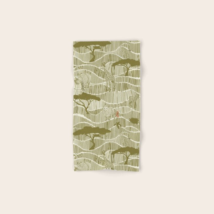 Wildlife Safari Savannah moss Bath Towel Gallery Image 1