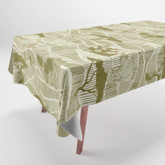 Wildlife Safari Savannah moss Tablecloth Gallery Image 1