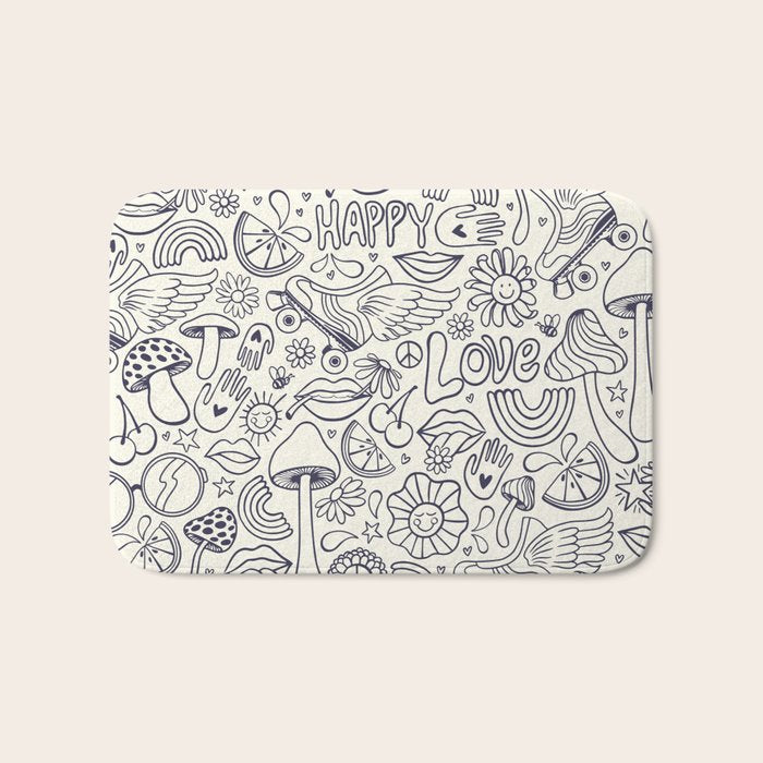 Love Happy Bath Mat Gallery Image 1
