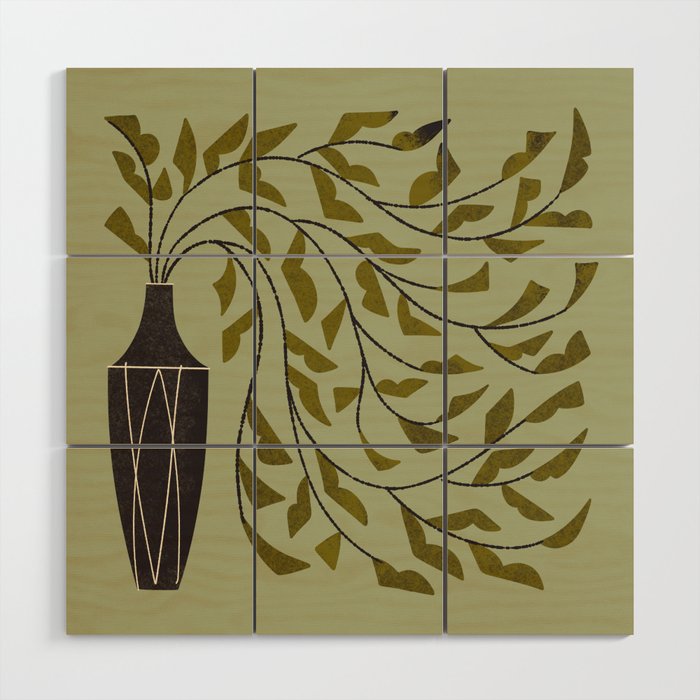 Many Leaf Bouquet Wood Wall Art Gallery Image 1