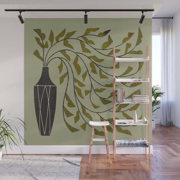 Many Leaf Bouquet Wall Mural Gallery Image 1