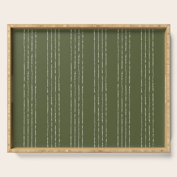Lines #5 (Moss Green) Serving Tray Gallery Image 1