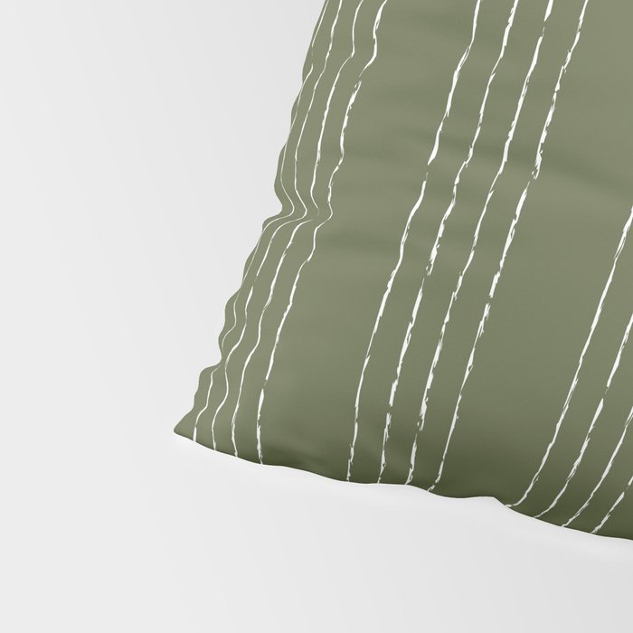 Lines #5 (Moss Green) Pillow Sham Gallery Image 4