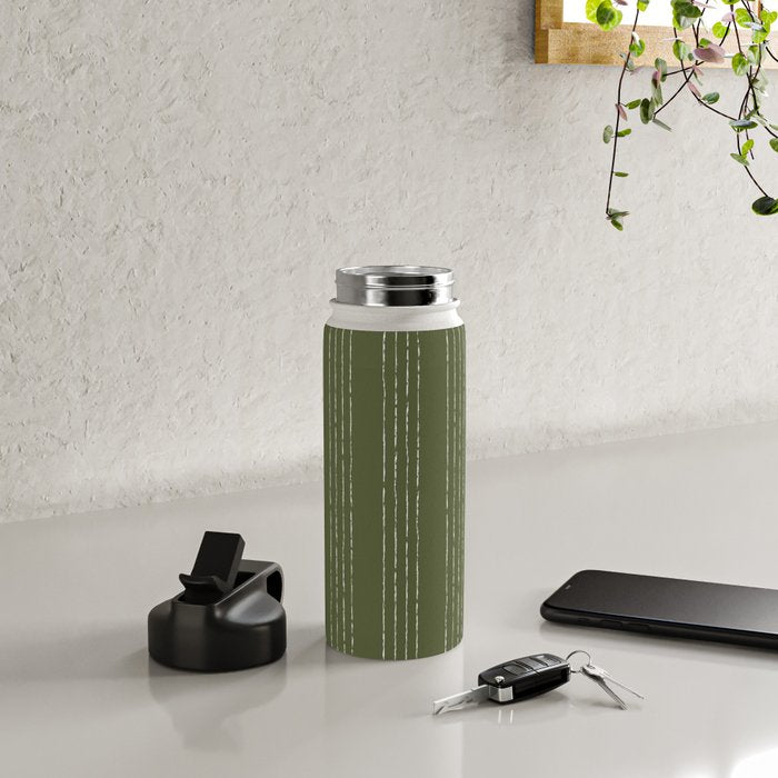 Lines #5 (Moss Green) Water Bottle Gallery Image 4