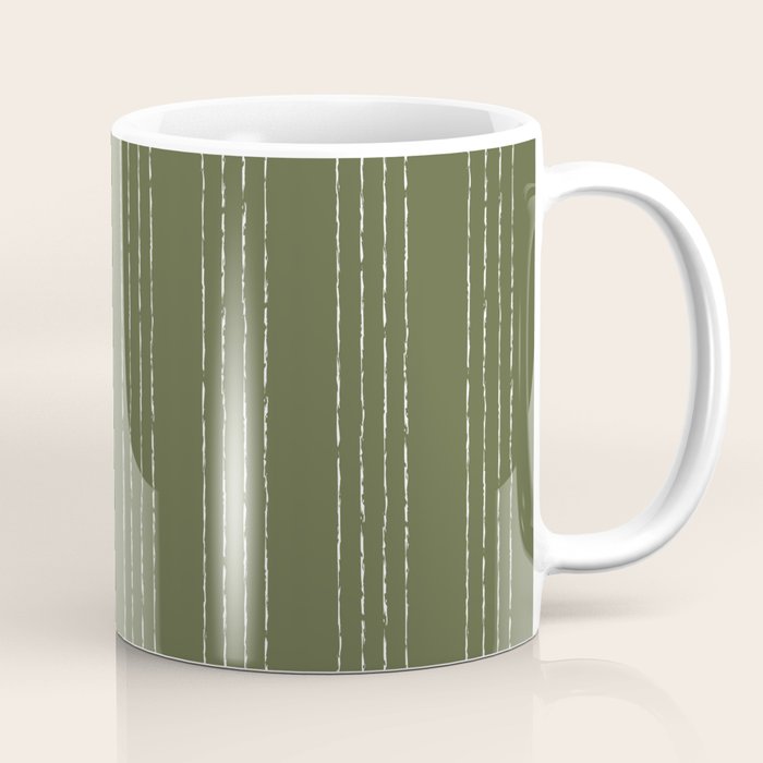 Lines #5 (Moss Green) Coffee Mug Gallery Image 1