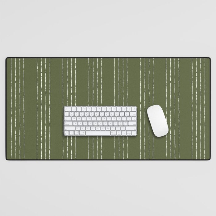 Lines #5 (Moss Green) Desk Mat Gallery Image 1